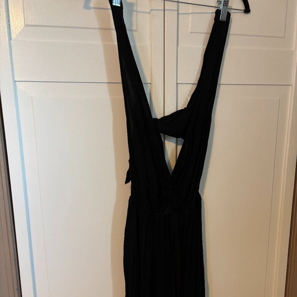 Sexy Black Dress-Backless with a tie